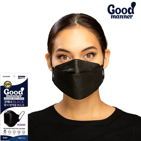 [Black] Good Manner KF94 Masks- Authorized Distributor in USA & Canada - kf94mask-Good Manner Mask