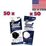 Load image into Gallery viewer, [Black+White] 100pcs&lt;P/&gt;Good Manner®&lt;P/&gt;USA FDA Approved - kf94mask-Good Manner Mask
