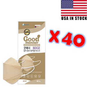 [Adult] [Beige] 40pcs<P/>Good Manner® Masks