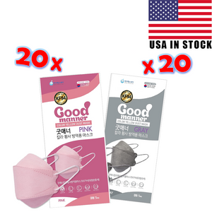 [Adult] [Pink & Gray] 40pcs<P/>Good Manner® Masks