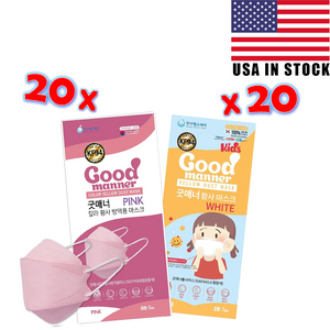 [Adult & Kid] [Pink & White] 40pcs<P/>Good Manner® Masks