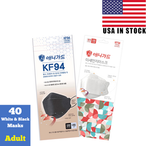 [Black+White] AnyGuard KF94 Masks USA Standard-[Made in Korea][Premium Quality] - kf94mask-Good Manner Mask