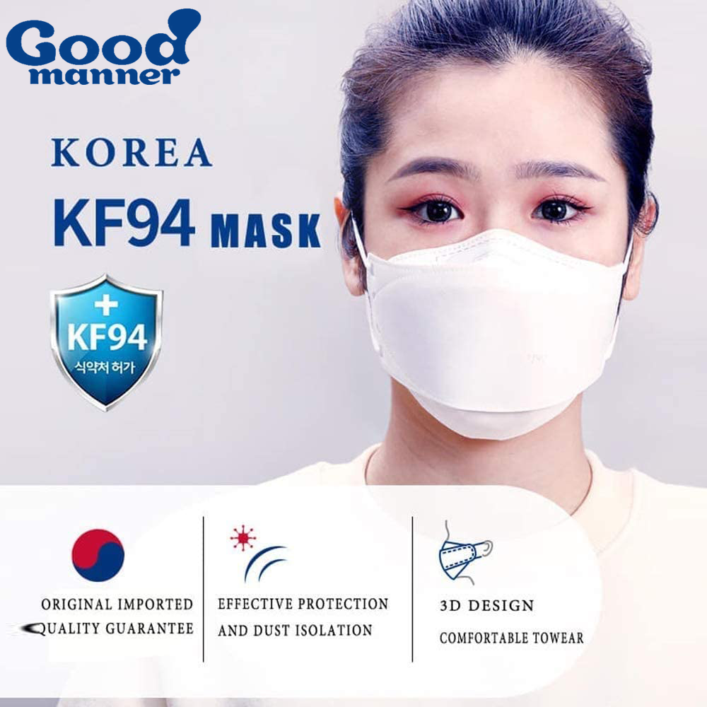 [White][Adult & Kids] Good Manner KF94 Masks- Authorized Distributor in USA & Canada - kf94mask-Good Manner Mask