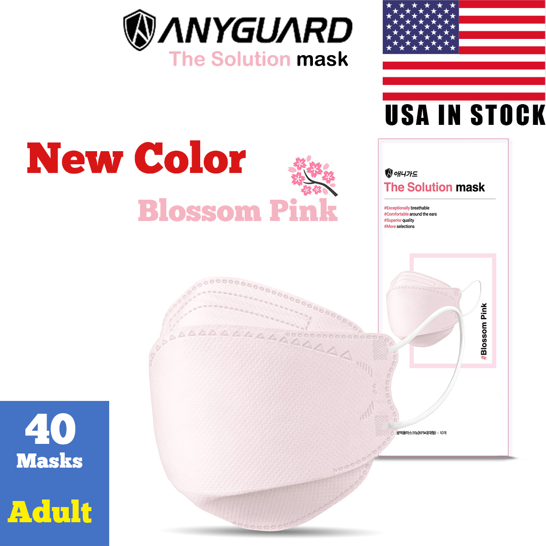 [Blossom Pink] AnyGuard KF94 The solution mask USA Standard  [Made in Korea][Premium Quality] - kf94mask-Good Manner Mask