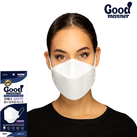 [White] Good Manner KF94 Masks- Authorized Distributor in USA & Canada - kf94mask-Good Manner Mask